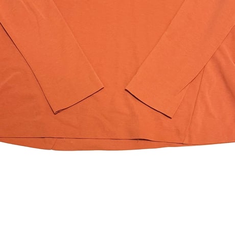 【USED】JIL SANDER+ Open Collar Long Sleeve Top Terracotta Orange