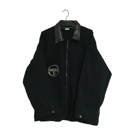 【USED】90'S SERGIO TACCHINI OVERSIZED BLACK DENIM JACKET