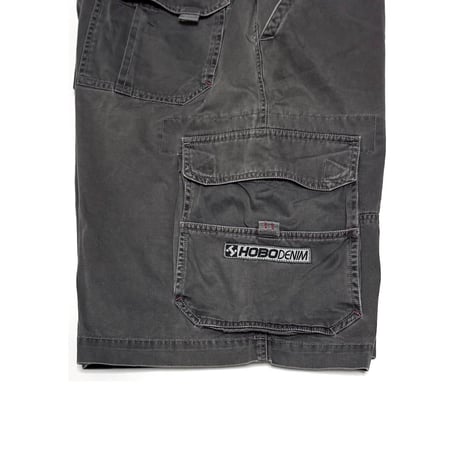 【USED】00's HOBO DENIM Tactical Zip Cargo Baggy Shorts
