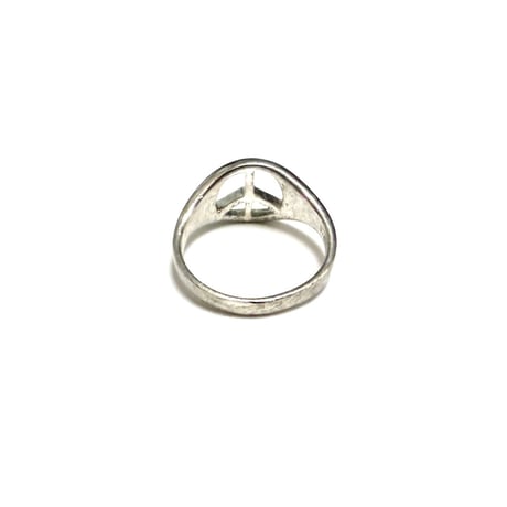 【USED】vintage PEACE SIGN DIE-CUT SILVER RING