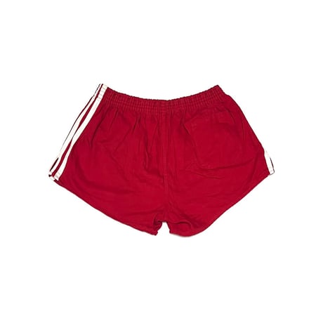 【USED】80's adidas RUNNING COTTON SHORTS RED MADE IN WEST-GERMANY