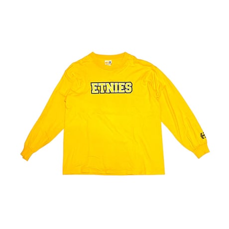 【USED】90'S etnies LOGO L/S T-SHIRT YELLOW