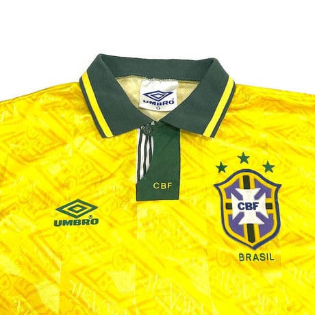 【USED】UMBRO 92-93 BRAZIL NATIONAL FOOTBALL TEAM HOME SHIRT