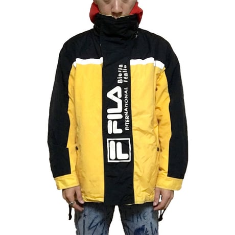 【USED】90'S FILA SKI JACKET YELLOW