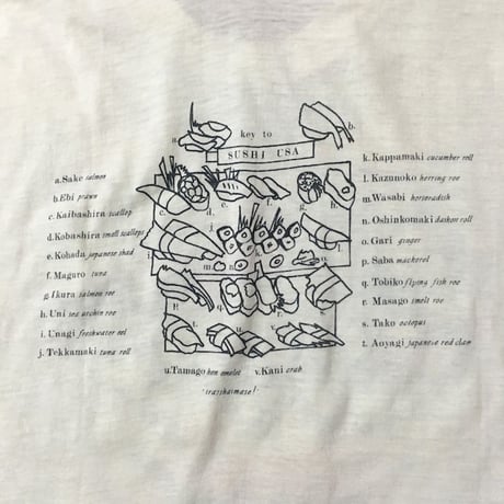 【USED】80'S VINTAGE SUSHI USA T-SHIRT