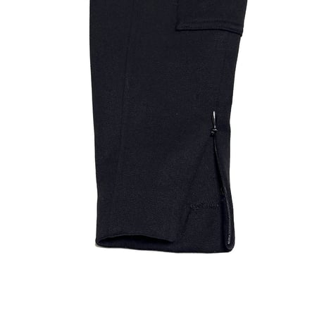 【USED】90's HERMÈS Paris Wool Stretch Tapered Pants Black