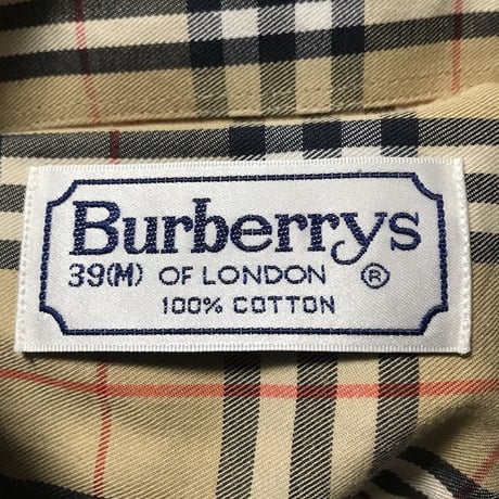 【USED】90'S BURBERRYS NOVA CHECK B.D SHIRT
