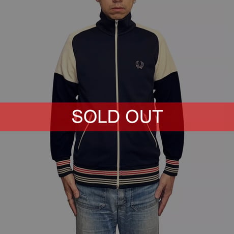 【USED】70's-80's FRED PERRY Sportswear Old Track Jacket Navy × Cream