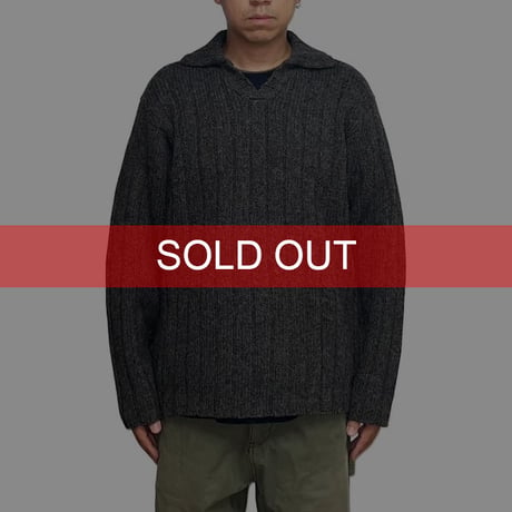 【USED】00's J.CREW WOOL COLLARED SWEATER