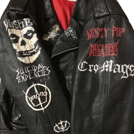 【USED】80'S HARDCORE PAINT CUSTUM RIDERS JACKET