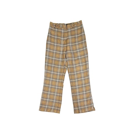 【USED】90's-00's POURQUOI PAS Plaid Cropped Trousers Made in France