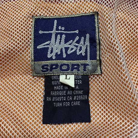 【USED】90'S STUSSY SPORT NYLON JACKET ORANGE