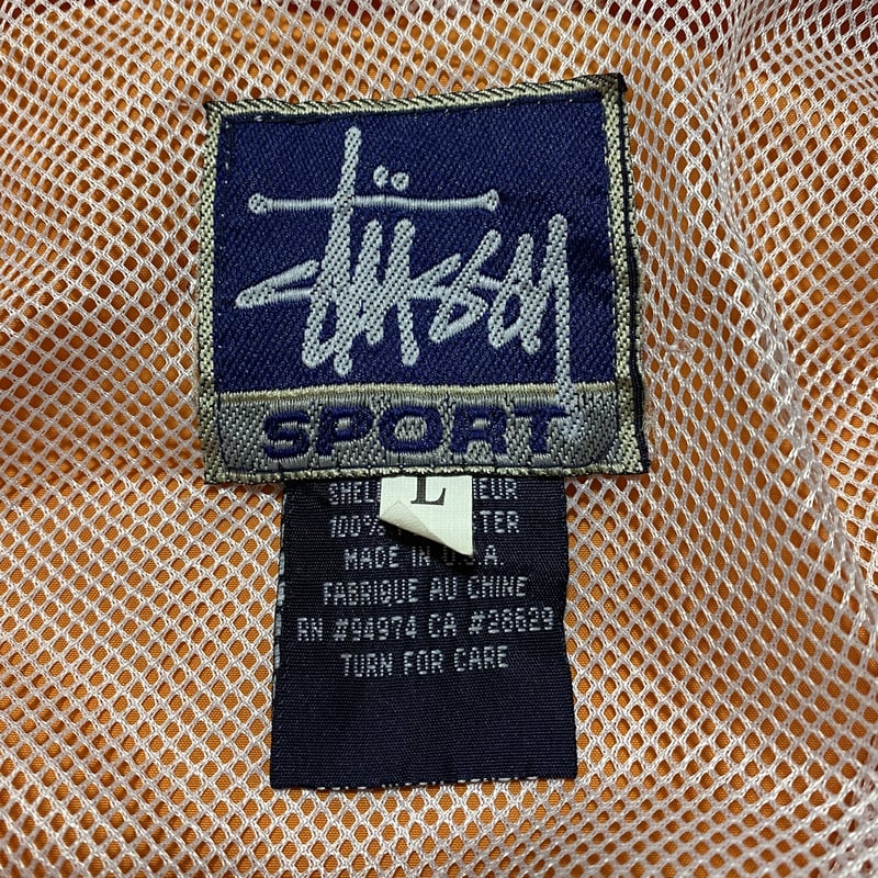 USED】90'S STUSSY SPORT NYLON JACKET ORANGE | K USED】90'S STUSSY SPORT NYLON JACKET ORANGE | K