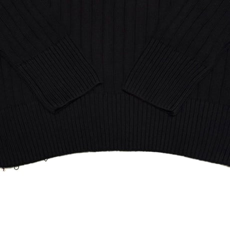 【USED】90's GUESS JEANS Ribbed Cotton V-Neck Knit with Pocket