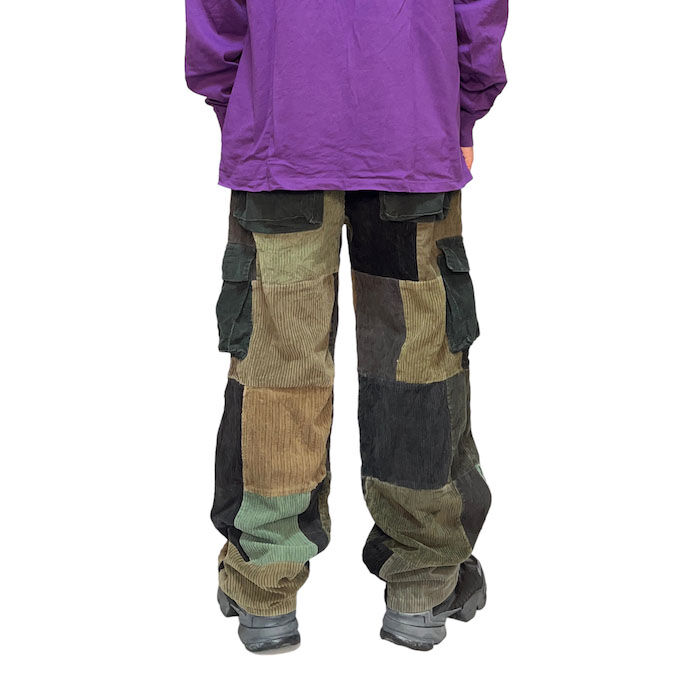 USED】90'S GYPSY ROSE CORDUROY PATCHWORK CARGO USED】90'S GYPSY ROSE CORDUROY PATCHWORK CARGO