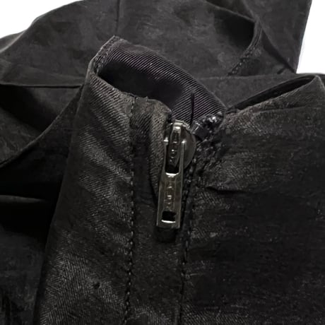 【USED】70's ORGANDY BLACK DRESS
