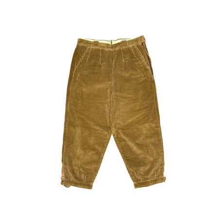 【USED】70's Italian Puro Cotone Wide-Wale Corduroy Tapered Pants