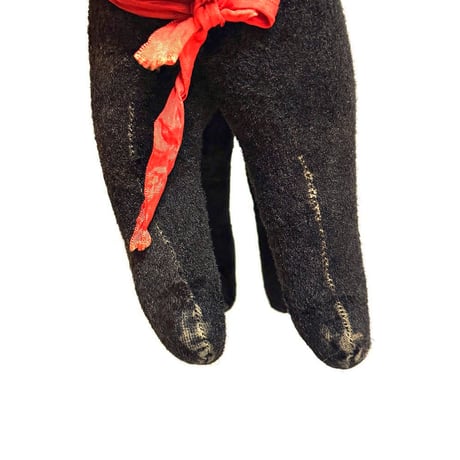 【USED】50's-60's Velvet Black Cat European Plush Figure