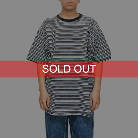 【USED】90'S-00'S ZONZ INSIDE OUT BORDER T-SHIRT