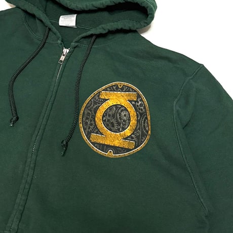 【USED】00's DC COMICS Green Lantern STEAM PUNK LOGO ZIP PARKA