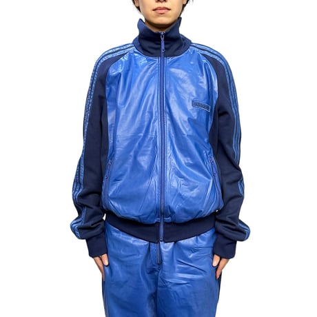 【USED】80's adidas Finland Training Set – Nylon × Knit 2-Piece Suit (Jacket & Overalls)