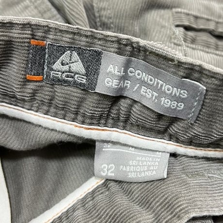 【USED】00'S NIKE ACG CORDUROY PANTS