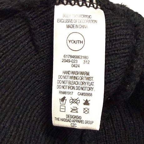 【USED】00's NIKE Y2K KNIT BEANIE BLACK