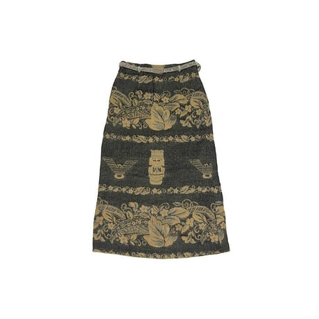 【USED】 90'S NATIVE JACQUARD PATTERN KNIT SKIRT