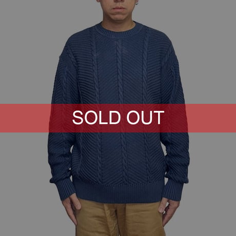 【USED】80's Salvatore Ferragamo COTTON KNIT SWEATER