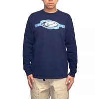 【USED】00's NIKE Tech Graphic Long Sleeve T-shirt Navy