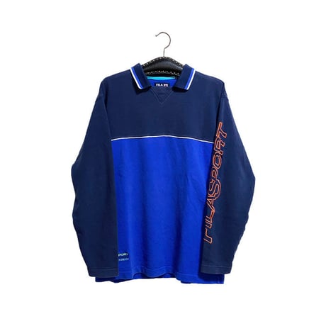 【USED】90'S-00'S FILA SPORT L/S POLO SHIRT