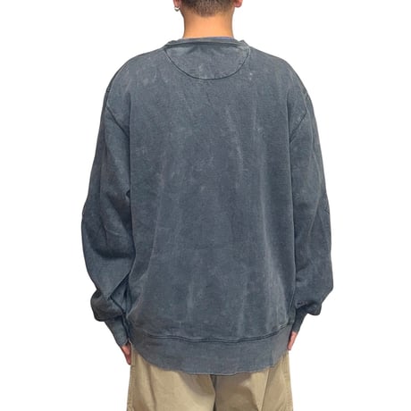【USED】90's-00's STUSSY Pigment Dyed Sweatshirt Fade Grey