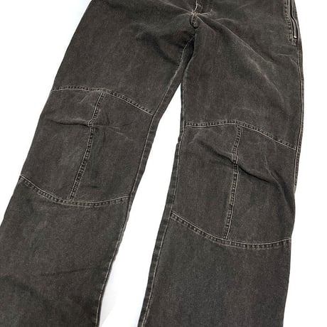 【USED】00'S GRIFFIN BONDAGE BLACK DENIM PANTS