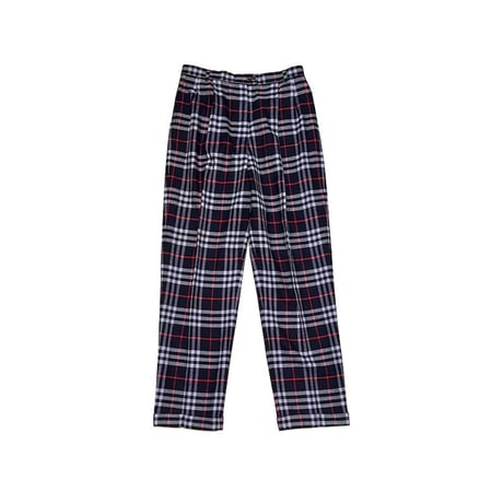 【USED】80'S-90'S BURBERRYS NAVY NOVA CHECK TROUSERS MADE IN ENGLAND
