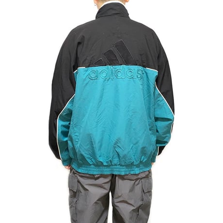 【USED】00'S ADIDAS PERFORMANCE LOGO JACKET EMERALD GREEN