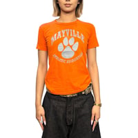 【USED】90's MAYVILLE ATHLETIC ASSOCIATION Paw Print Baby T-shirt
