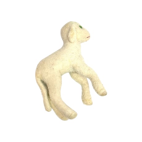 【USED】50's Steiff "Lamby" 22cm Wool Plush Sheep
