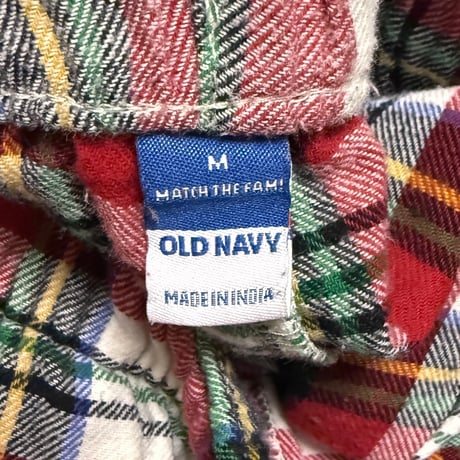 【USED】2010's OLD NAVY PLAID SLEEPING PANTS