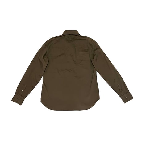 【USED】00's PRADA SHIRT BROWN KHAKI