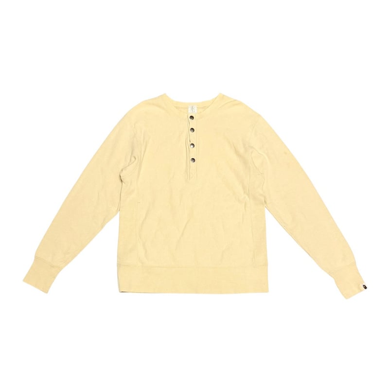 【激レア】A BATHING APE ベイプ　ヘンリーネック　ロンT 完売モデル USED】90's A BATHING APE Reverse Weave Henley N