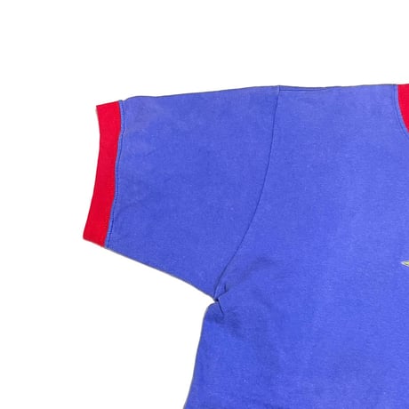 【USED】90's-00's PVC Patch Rave Ringer T-shirt