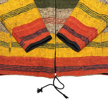 【USED】90's GUATEMALA WOVEN WOOL ZIP PARKA