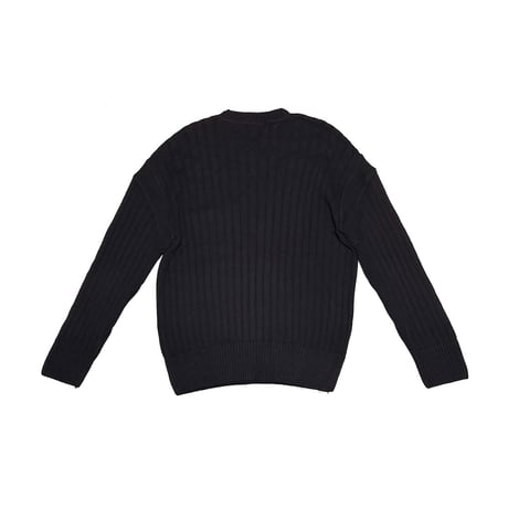 【USED】90's GUESS JEANS Ribbed Cotton V-Neck Knit with Pocket