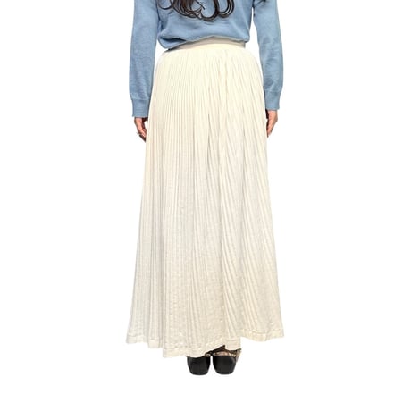 【USED】90's-00’s UNDERCOVER JUN TAKAHASHI Bias-Shift Pleated Skirt Off White