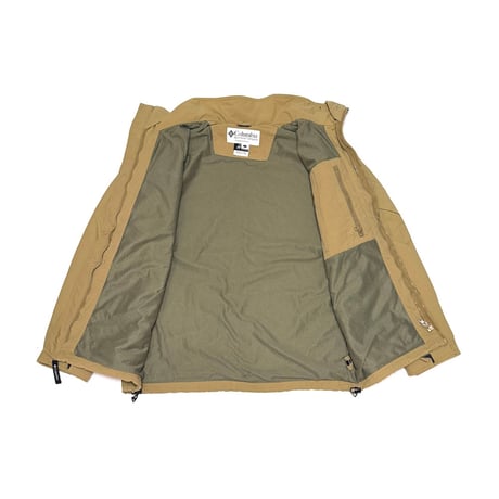 【USED】00's Columbia RIPSTOP NYLON SLEEVE POCKET JACKET BEIGE