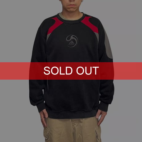 【USED】00's adidas Football Techno Panel Sweatshirt