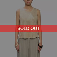 【USED】00's JIL SANDER Sheer Viscose Knit Tank Top Beige