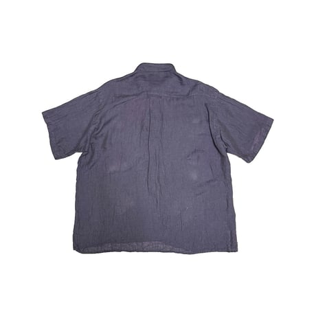 【USED】80's-90's GIORGIO ARMANI Le Collezioni Linen Half-Placket Pullover Shirt