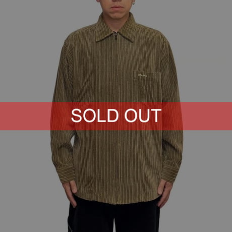 【USED】00's PIKO WIDE WALE CORDUROY ZIP SHIRT