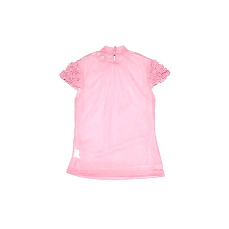 【USED】00'S Xing FRILL SLEEVE TOP PINK